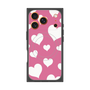 Premium Square Case with MagSafe［ Dot Hearts - Pink ］