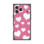 Premium Square Case with MagSafe［ Dot Hearts - Pink ］