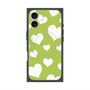 Premium Square Case with MagSafe［ Dot Hearts - Green ］