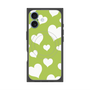 Premium Square Case with MagSafe［ Dot Hearts - Green ］