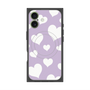 Premium Square Case with MagSafe［ Dot Hearts - Purple ］