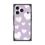 Premium Square Case with MagSafe［ Dot Hearts - Purple ］