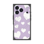 Premium Square Case with MagSafe［ Dot Hearts - Purple ］