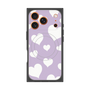 Premium Square Case with MagSafe［ Dot Hearts - Purple ］