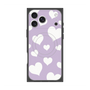 Premium Square Case with MagSafe［ Dot Hearts - Purple ］