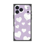 Premium Square Case with MagSafe［ Dot Hearts - Purple ］