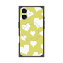 Premium Square Case with MagSafe［ Dot Hearts - Yellow ］