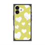 Premium Square Case with MagSafe［ Dot Hearts - Yellow ］