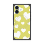 Premium Square Case with MagSafe［ Dot Hearts - Yellow ］