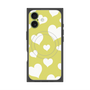 Premium Square Case with MagSafe［ Dot Hearts - Yellow ］