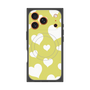 Premium Square Case with MagSafe［ Dot Hearts - Yellow ］