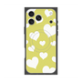 Premium Square Case with MagSafe［ Dot Hearts - Yellow ］