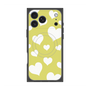 Premium Square Case with MagSafe［ Dot Hearts - Yellow ］