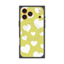 Premium Square Case with MagSafe［ Dot Hearts - Yellow ］