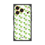 Premium Square Case with MagSafe［ Stripe Hearts - Green ］