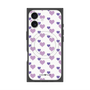 Premium Square Case with MagSafe［ Stripe Hearts - Purple ］