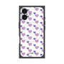 Premium Square Case with MagSafe［ Stripe Hearts - Purple ］
