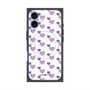 Premium Square Case with MagSafe［ Stripe Hearts - Purple ］