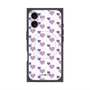 Premium Square Case with MagSafe［ Stripe Hearts - Purple ］