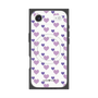 Premium Square Case with MagSafe［ Stripe Hearts - Purple ］