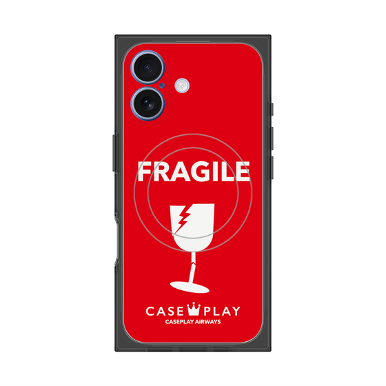 Premium Square Case with MagSafe［ FRAGILE - Red ］