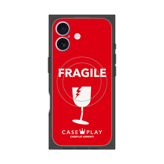 Premium Square Case with MagSafe［ FRAGILE - Red ］