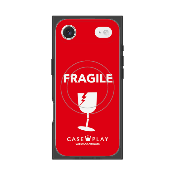 Premium Square Case with MagSafe［ FRAGILE - Red ］