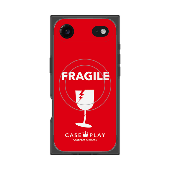 Premium Square Case with MagSafe［ FRAGILE - Red ］