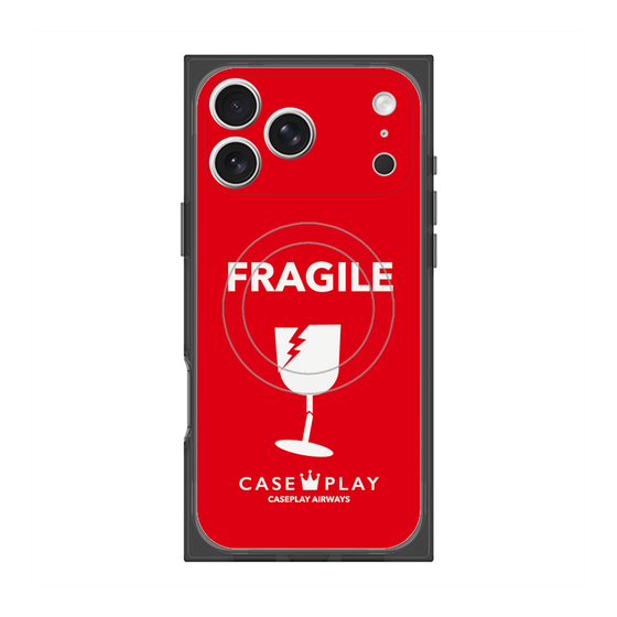 Premium Square Case with MagSafe［ FRAGILE - Red ］