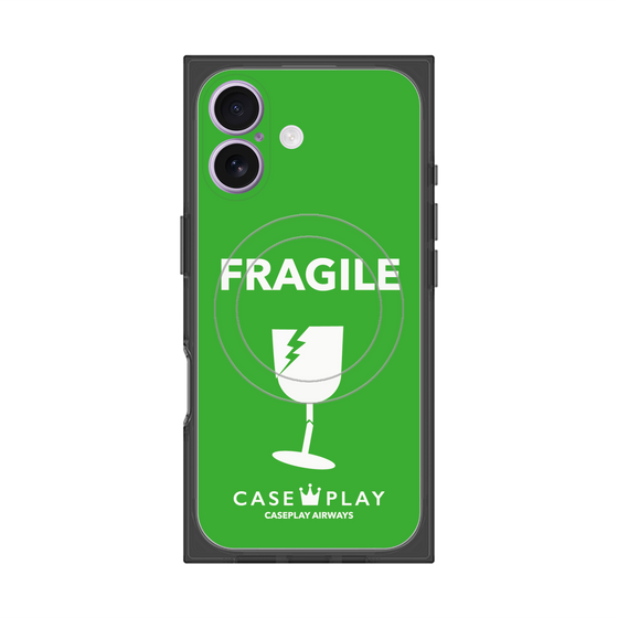 Premium Square Case with MagSafe［ FRAGILE - Green ］
