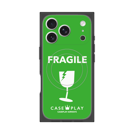 Premium Square Case with MagSafe［ FRAGILE - Green ］