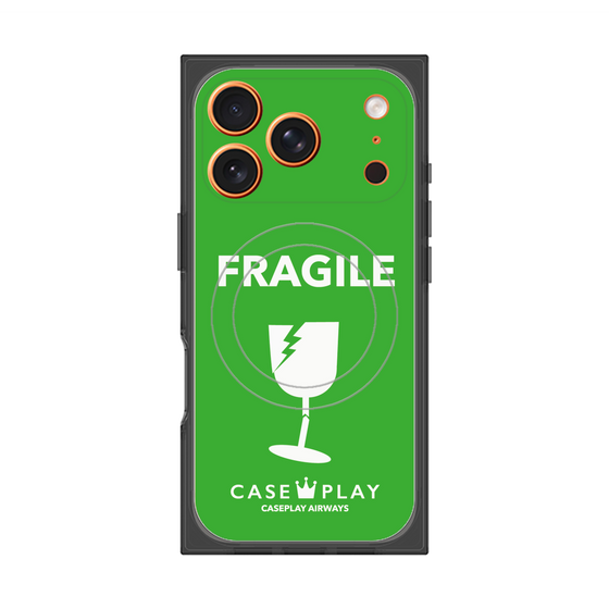 Premium Square Case with MagSafe［ FRAGILE - Green ］