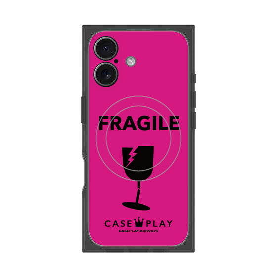 Premium Square Case with MagSafe［ FRAGILE - Pink ］