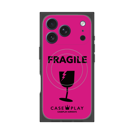 Premium Square Case with MagSafe［ FRAGILE - Pink ］