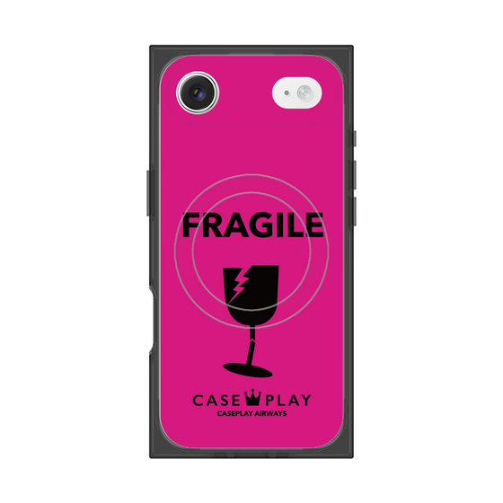 Premium Square Case with MagSafe［ FRAGILE - Pink ］