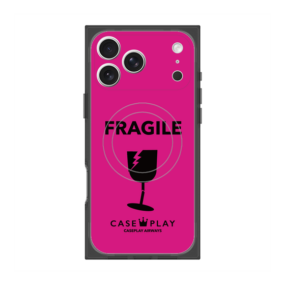 Premium Square Case with MagSafe［ FRAGILE - Pink ］
