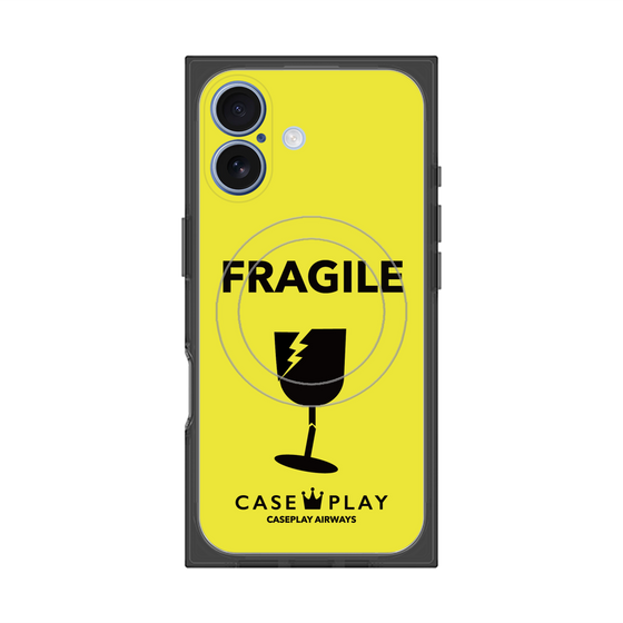 Premium Square Case with MagSafe［ FRAGILE - Yellow ］