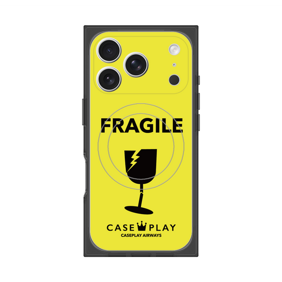Premium Square Case with MagSafe［ FRAGILE - Yellow ］
