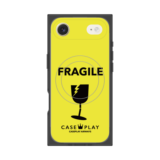 Premium Square Case with MagSafe［ FRAGILE - Yellow ］