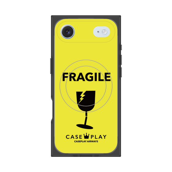 Premium Square Case with MagSafe［ FRAGILE - Yellow ］