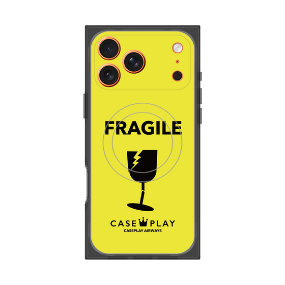 Premium Square Case with MagSafe［ FRAGILE - Yellow ］