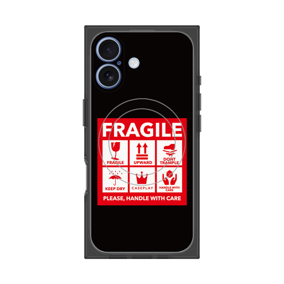 Premium Square Case with MagSafe［ FRAGILE Sticker - Black ］