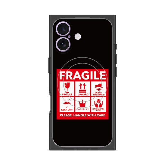 Premium Square Case with MagSafe［ FRAGILE Sticker - Black ］