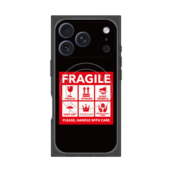 Premium Square Case with MagSafe［ FRAGILE Sticker - Black ］