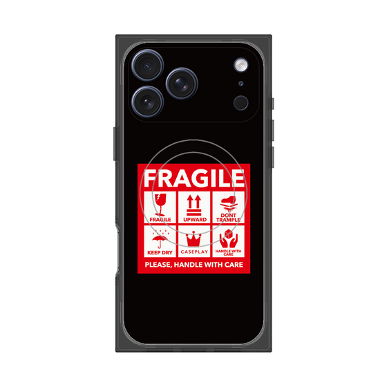 Premium Square Case with MagSafe［ FRAGILE Sticker - Black ］