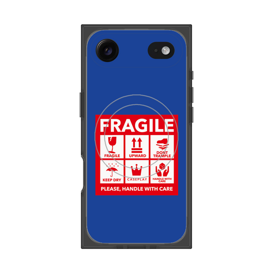Premium Square Case with MagSafe［ FRAGILE Sticker - Blue ］