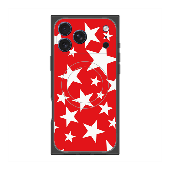 Premium Square Case with MagSafe［ Stars - Red ］