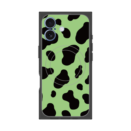 Premium Square Case with MagSafe［ Cow - Green ］