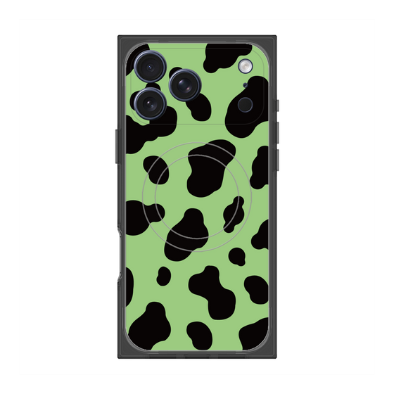 Premium Square Case with MagSafe［ Cow - Green ］