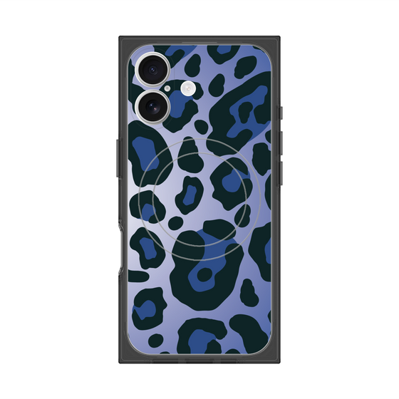 Premium Square Case with MagSafe［ Leopard - Blue ］